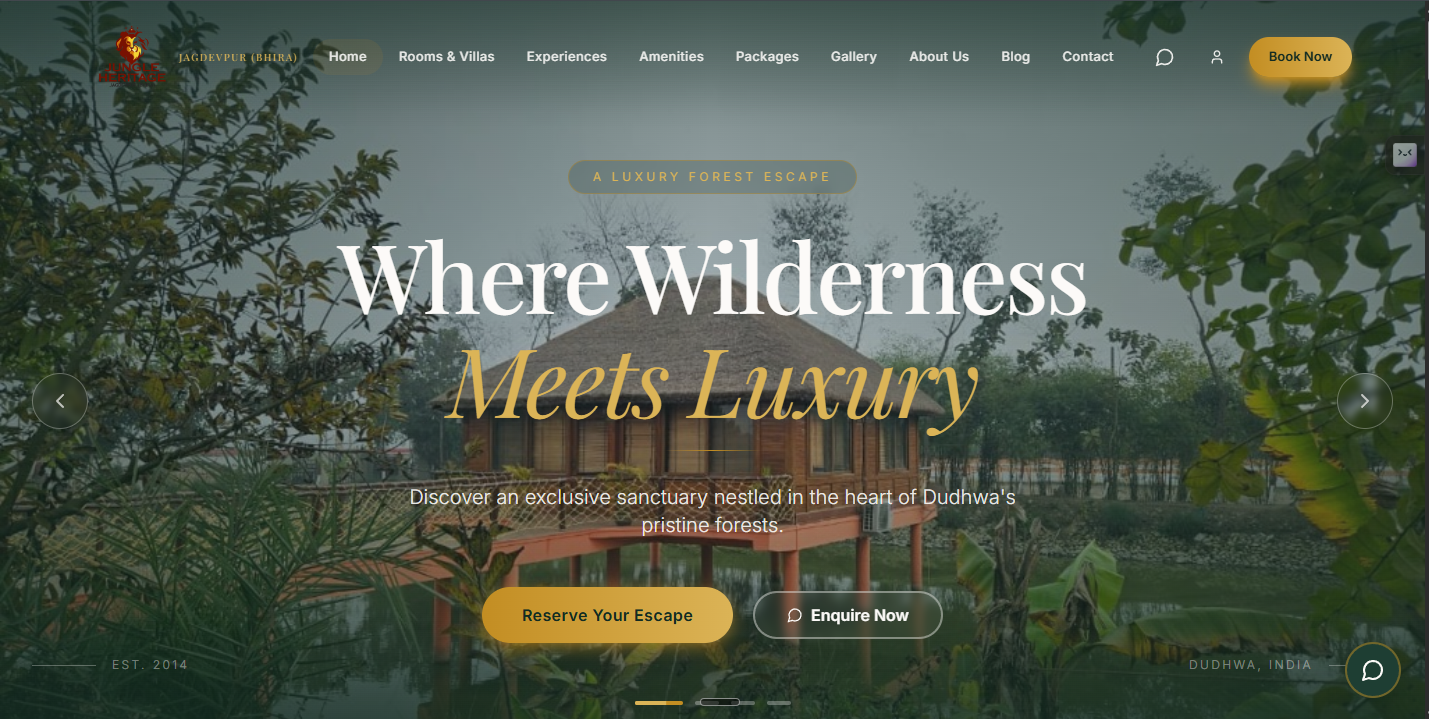 Jagdevpur Resort website